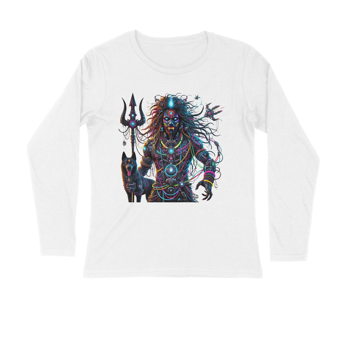 Cyberpunk Deity Guardian Full Sleeves T-Shirt